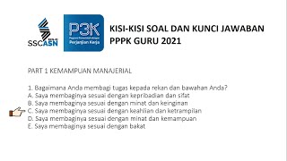 Kisi-Kisi Soal dan Jawaban Test PPPK Guru 2022, Referensi soal 2021