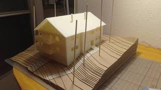 4 storey house model 3D printing with a delta printer