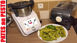 Pâtes au pesto recette MONSIEUR CUISINE CONNECT LIDL + machine à pâtes PHILIPS HR2382/10 pasta pesto