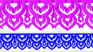 border design on paper-2 | repeat pattern design-2 | paper border design | paper decoration ideas