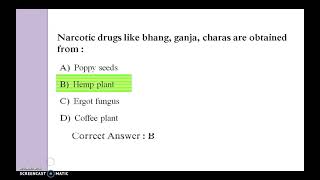 MCQs on Drug Dependence and Abuse