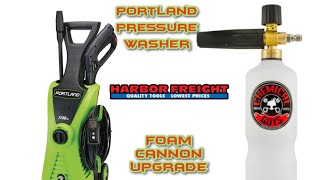 Harbor Freight Portland 1750 PSI Electric Pressure Washer Comparison of Soap Container & Foam Cannon