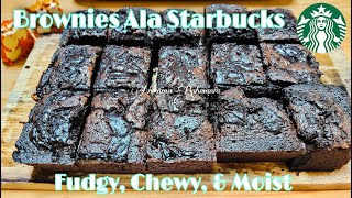 RESEP BROWNIES ALA STARBUCKS | FUDGY & CHEWY | CRUNCHY DILUAR  MOIST DI DALAM