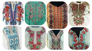 outstanding mostly gorgeous embroidered Kurti neck designing ideas