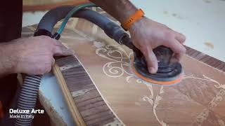 Inlay Sanding Process for a Console Table by Deluxe Arte Furniture