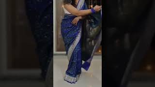 Blue and Violet Dual tone Banarasi Pure Silk saree | How to drape a saree? #sareehaul