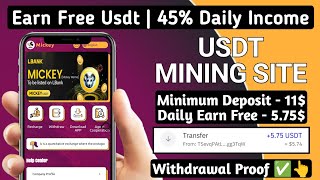 New Usdt Earning Site | USDT Mining Site | 2024 Best Investment | Trx Usdt Earning Website 1112