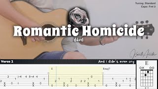 Romantic Homicide - d4vd | Fingerstyle Guitar | TAB + Chords + Lyrics