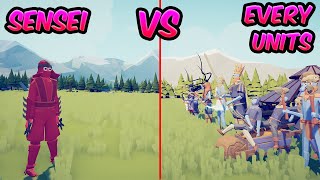 SENSEI VS EVERY UNİTS! ⚔️ 😱😱 | TABS - Totally Accurate Battle Simulator