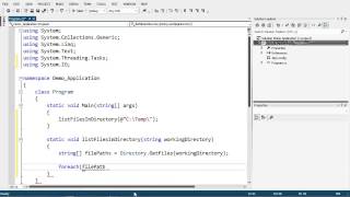 Listing of Files within a Directory using C#