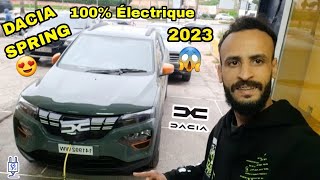 أجي تشوف آخر داسيا سبرينغ سيارة 100% كهربائية كتمشي غير بالضو DACIA SPRING 2023 REVIEW MAROC