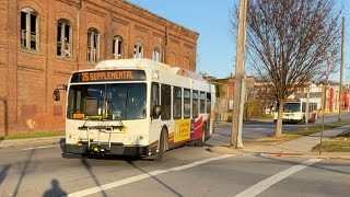 MTA Maryland 2010 New Flyer DE40LFRs 10012 & 10040 at West Balitmore Station