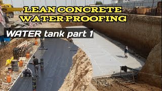 water tank preparation  blinding waterpfroof& screeding part 1