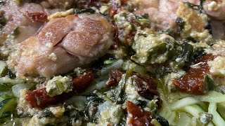 Chicken Thigh’s and Zucchini Noodles Recipe