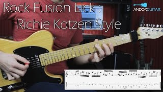 Rock Fusion Guitar Lick Lesson - Richie Kotzen Style