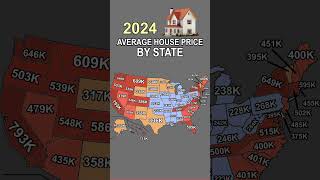 2024 Average House Price by State #realestate #houseforsale #property #propertyinvestment