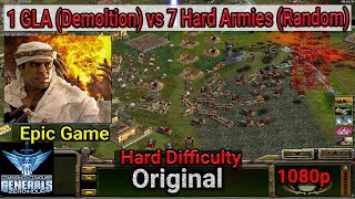 1 GLA (Demolition) vs 7 Hard Armies Random - 1080p - C&C Generals Zero Hour -  Epic Game