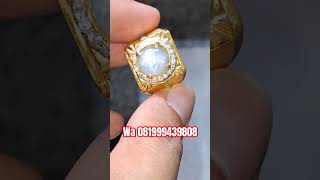 Natural white sapphire srilanka 12crt up / mirah cempaka ceylon ring perak / gemstone / batu permata