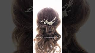 Wedding accessoires with flowers made in France #weddingaccesories  #weddinghairstyles #fascinator