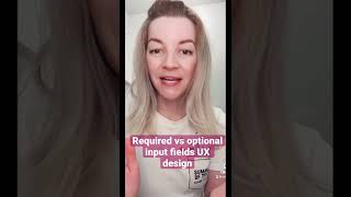 Required vs optional input fields in form design #uxdesign #shorts