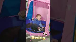 Moments of Happiness! Kids Delight in Joyful Time on Our Swing set at the Exhibition!