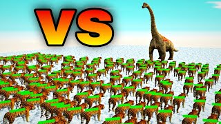 How Many Tigers Win Brachiosaurus? - Animal Revolt Battle Simulator