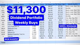 $11K Dividend Portfolio Weekly Buys, Update and Undervalued REIT $ADC Agree Realty!!!!