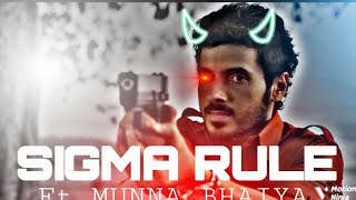 SIGMA RULE 😈Ft- Munna Bhaiya Attitude Status Slow And Reverse #munnabhai #sigmarule