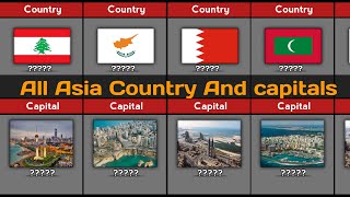 All Asia Country And Capital Comparsion | 3D Data Animation