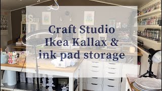 Craft Studio tour - Ikea Kallax/Expedit and Ink Pad storage | craft storage for paper, stamps & dies