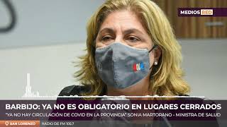 BARBIJO: Ya no es obligatorio en lugares cerrados | Sonia Martorano - Ministra de Salud #Santa Fe