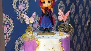 KUE ULTAH FROZEN PRINCESS ANNA MUDAH DAN SIMPLE  #video #frozen #cake