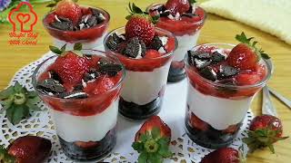 اسهل وألذ تشيز كيك فراوله 🍓 مع الاوريو 💯😋