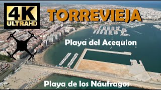 Torrevieja - Spain - Drone video - Playa del Acequion - Playa de los Náufragos