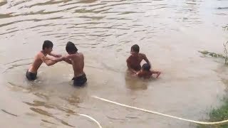 Amazing Village Kids | Funny Swimming | Rural life in Cambodia #2