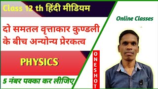 दो समतल वृत्ताकार कुण्डली के बीच अन्योन्य प्रेरकत्व। Class -12 (NCERT) PHYSICS|