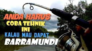 MANCING KAKAP PUTIH-BARAMUNDI PAKAI TEHNIK TERBAIK DI MUARA// umpan udang hidup