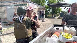 Third Wave Volunteers delivering  love and food aid in frontline recaptured ukraine villages.