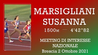 Susanna Marsigliani 1500m 4m42s82 Meeting Brescia 2ott2021