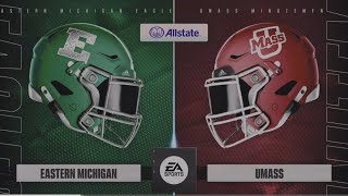 Week 1 | Eastern Michigan (0-0) vs. UMass (0-0) | NCAA 25 Simulation