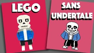 LEGO - Sans  (Undertale) - Stop Motion Build (How to Build)