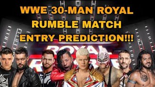 WWE ROYAL RUMBLE 2024 MANENTRY PREDICTION 30-MAN ROYAL RUMBLE MATCH