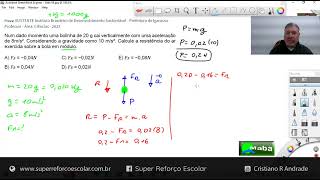 MABA CONCURSOS  -  SUSTENTE -  2023  -  FORÇA RESISTENTE NA QUEDA  -  FÍSICA  -  Com prof. Cristiano
