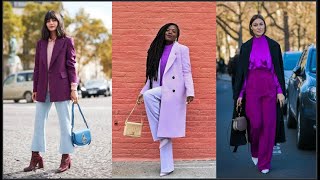 30 Amazingly Chic Purple Outfits For Fall - How To Wear Purple Outfits - How To Style