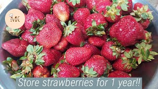 How to store strawberries for 1 year | Strawberry ko saaf aur store karny ka tarika