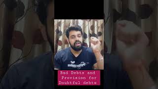 Difference between Bad Debts and Provision for Doubtful Debts | Provision for bad debts #shorts