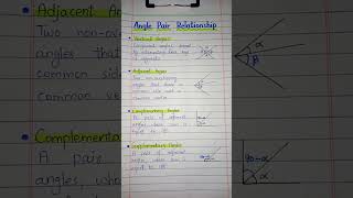 Angle Pair Relationship Viral Short