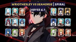 [Genshin Impact] | Wriothesley VS Millennial Pearl Seahorse - Spiral Abyss 4.1 | Floor 12