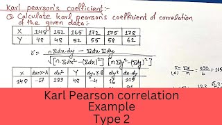 Karl pearson coefficient of correlation