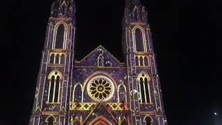 Nîmes. Projections sur l’église St-Baudile